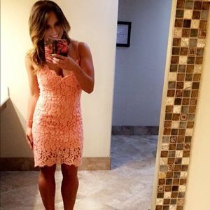 Coral dress from Lulu’s